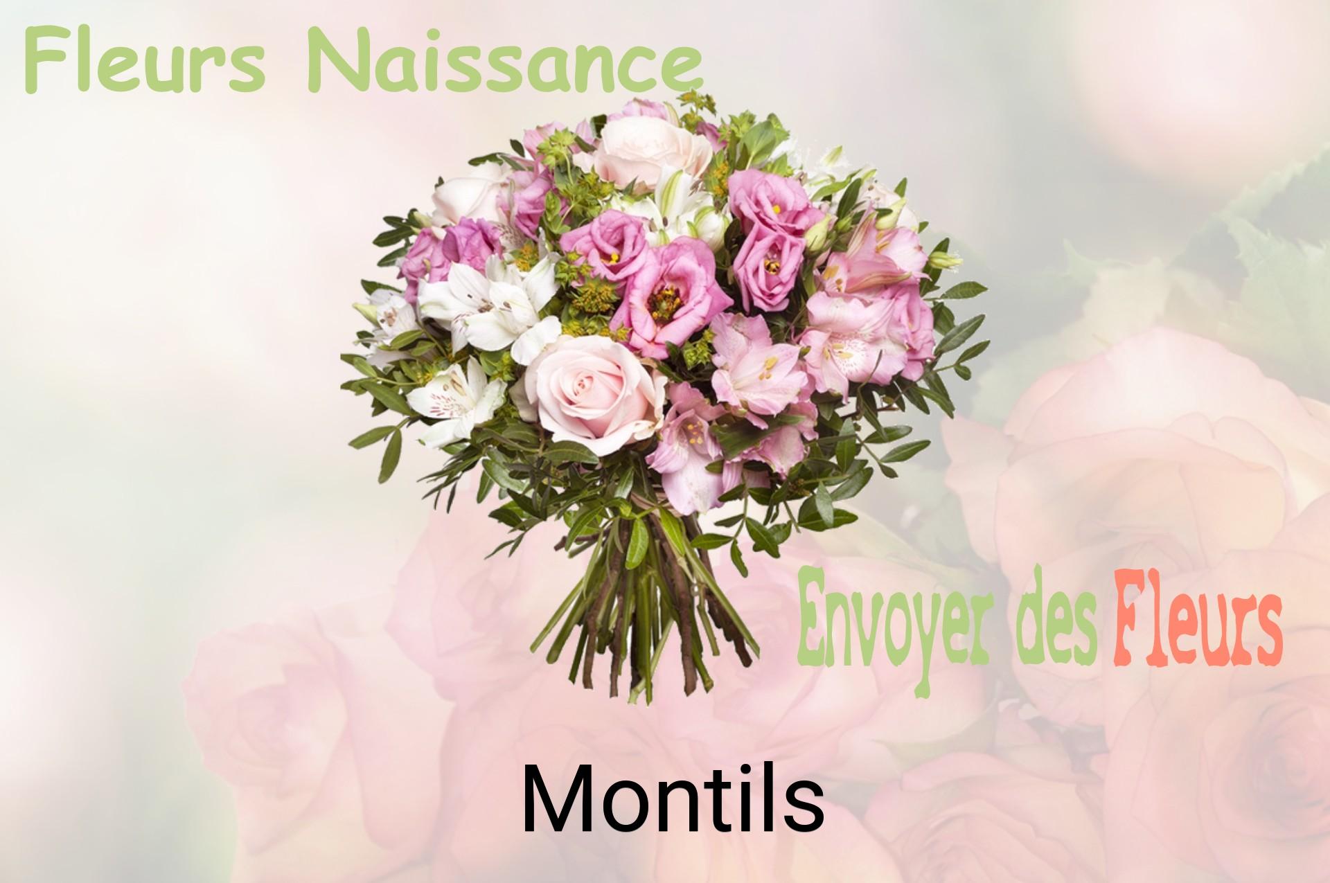 Bouquet de fleurs de naissance livré à Montils