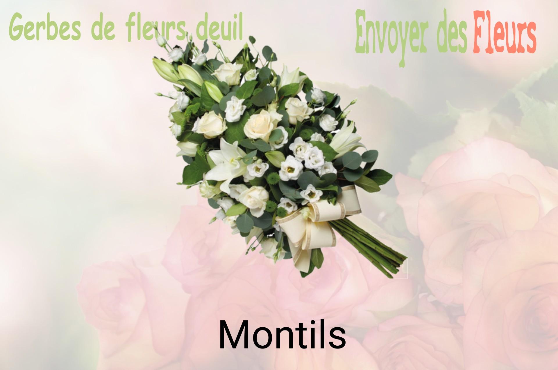 Gerbe de fleurs de deuil livrée à Montils